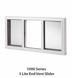 3 Lite End Vent Slider Window